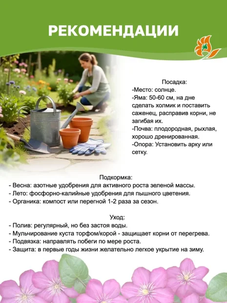 Клематис Тирислунд (крупноцветковый)  саженцы 